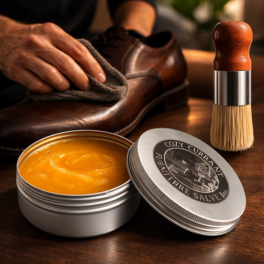 LederGlanz Leather Balm for Sofas, Car Seats, Shoes & Accessories — Shine and Crack Protection