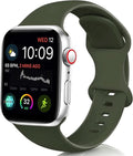 Cinturino in silicone per Apple Watch — design classico verde militare a doppio giro