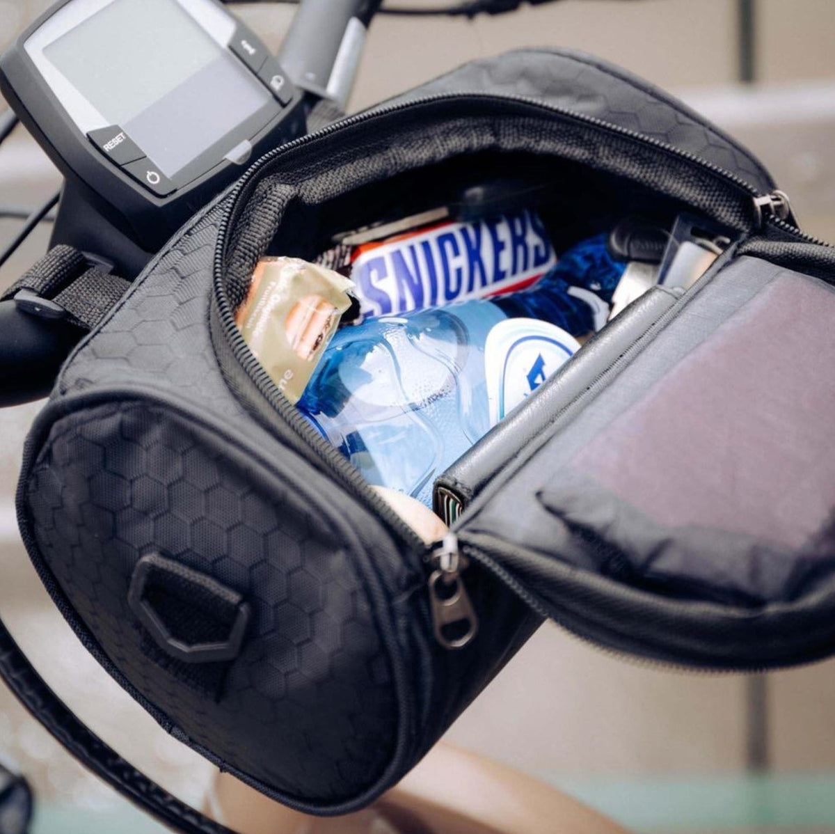 Sac de guidon pour vélo — Fenêtre tactile, résistant aux éclaboussures, léger et fixation sécurisée par Velcro