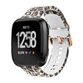 Lucky Leopard-siliconenband — flexibele, comfortabele pasvorm voor Fitbit Versa en Versa 2