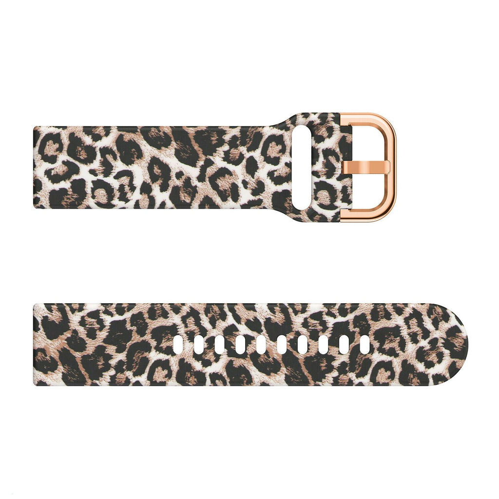Lucky Leopard-siliconenband — flexibele, comfortabele pasvorm voor Fitbit Versa en Versa 2