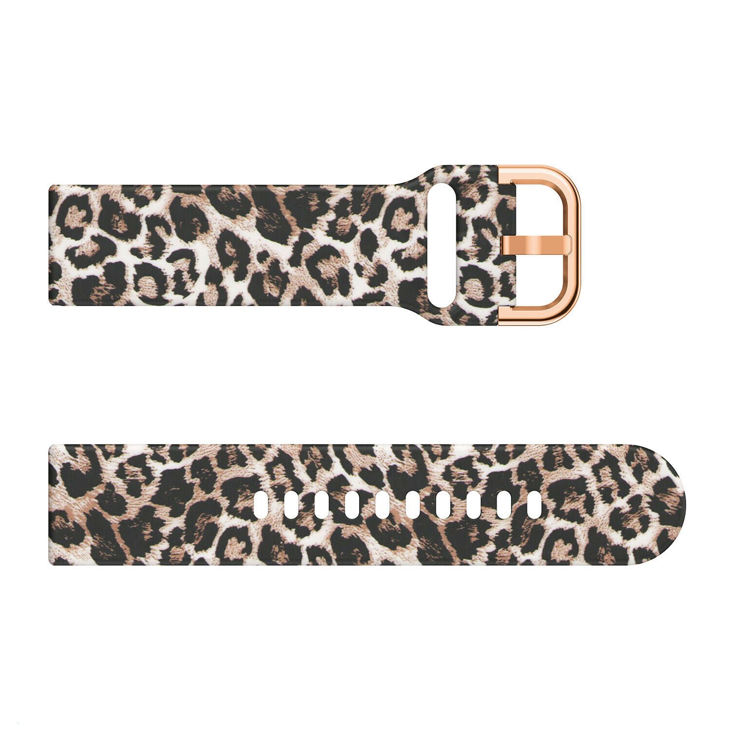 Lucky Leopard-siliconenband — flexibele, comfortabele pasvorm voor Fitbit Versa en Versa 2