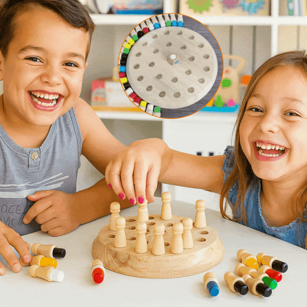 Gioco di memoria in legno LernFreund per bambini dai 3 anni in su — giocattolo educativo per lo sviluppo cognitivo