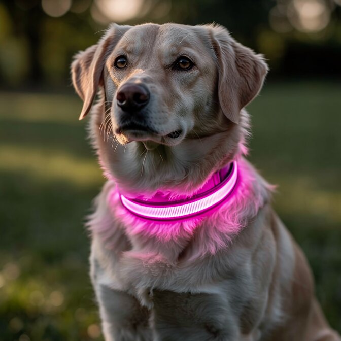 LED obojek pro psy GlowHund — dobíjecí, lehký a svítící