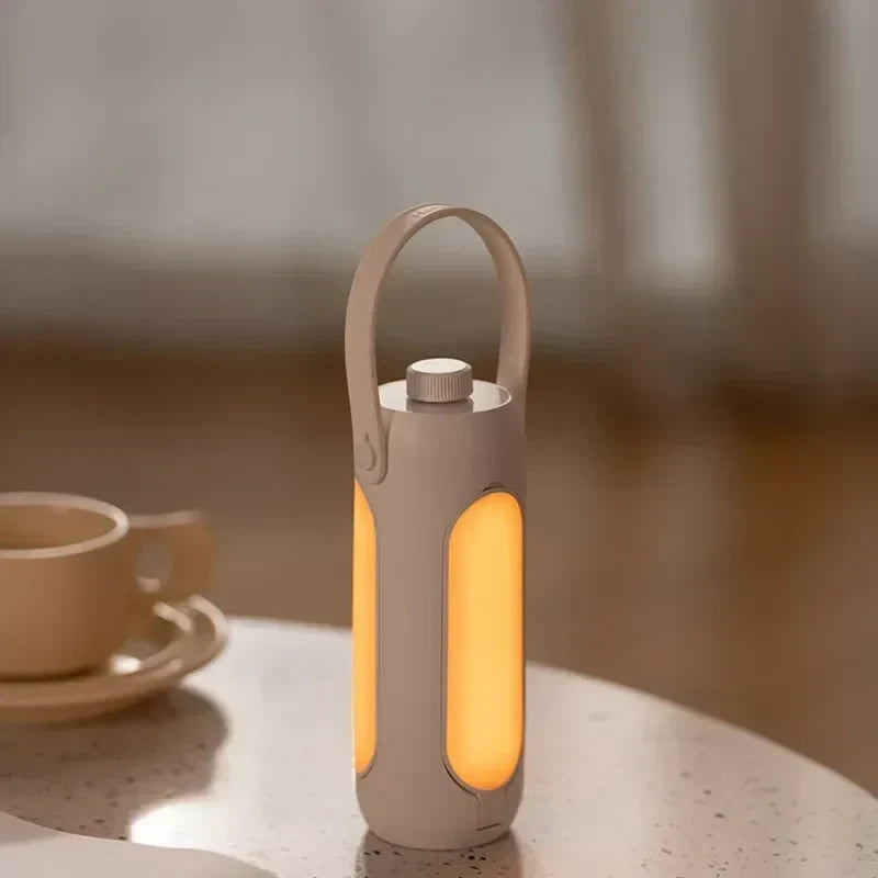 LichtHeld Lámpara de camping recargable para mesa — Luz regulable de forma continua, batería externa integrada