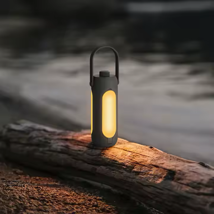 LichtHeld Lámpara de camping recargable para mesa — Luz regulable de forma continua, batería externa integrada