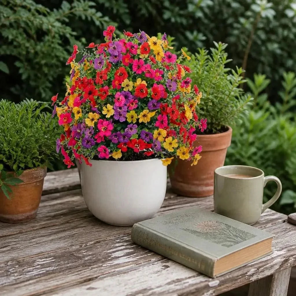 BLOOMCHARM kunstige blomster — livlige dekorative blomster, vedlikeholdsfri farge
