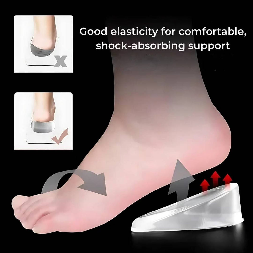 LiftComfort szilikon gél sarokemelő betétek | Magasságnövelés - Fájdalomcsillapítás talpi bőnye gyulladás esetén - Ütéscsillapítás - Jobb testtartás Niki | Ka-mostore