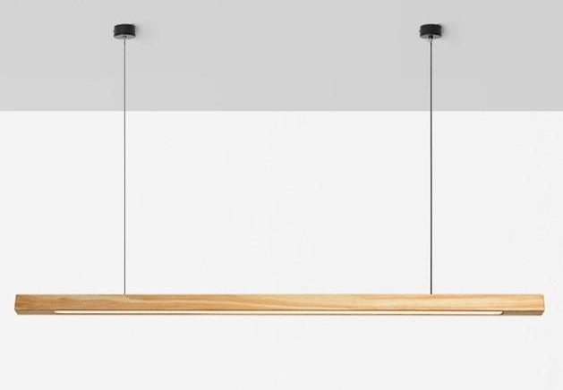 SolaraWood Pendant Light With Adjustable Height For Dining Rooms And Kitchen Areas LED Illumination