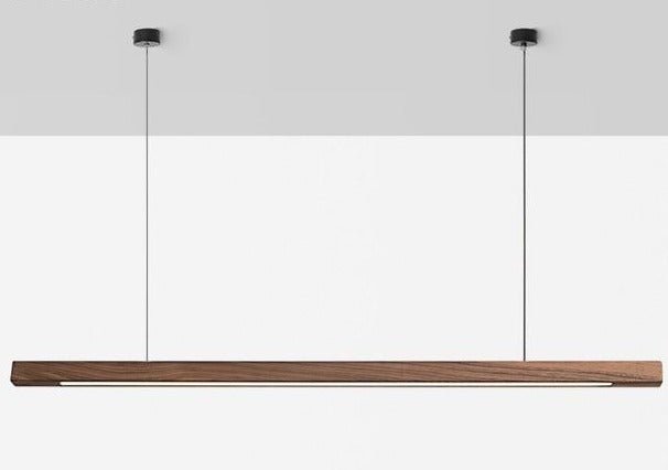 SolaraWood Pendant Light With Adjustable Height For Dining Rooms And Kitchen Areas LED Illumination