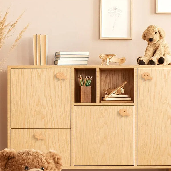 Wooden Animal Wall Hooks Self Adhesive Coat Rack For Kids Room Scandinavian Wall Decor