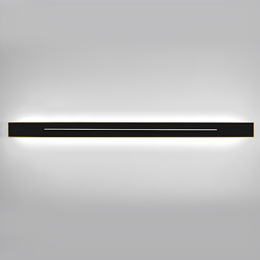 Lineární LED pásková nástěnná lampa z černého železa s akrylovým panelem pro obývací pokoj a ložnici