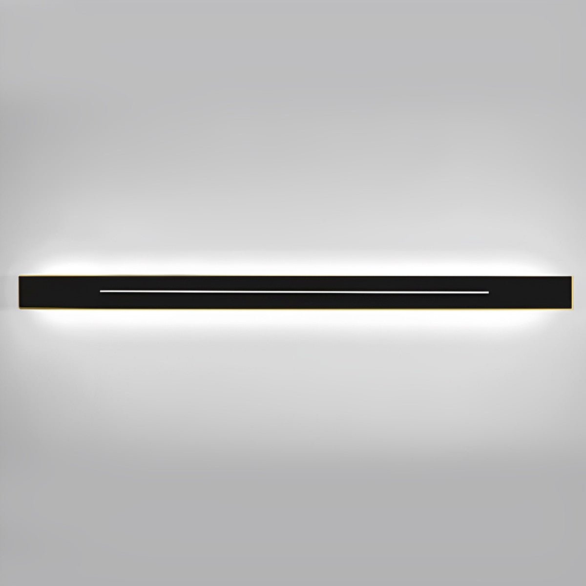 Lineární LED pásková nástěnná lampa z černého železa s akrylovým panelem pro obývací pokoj a ložnici