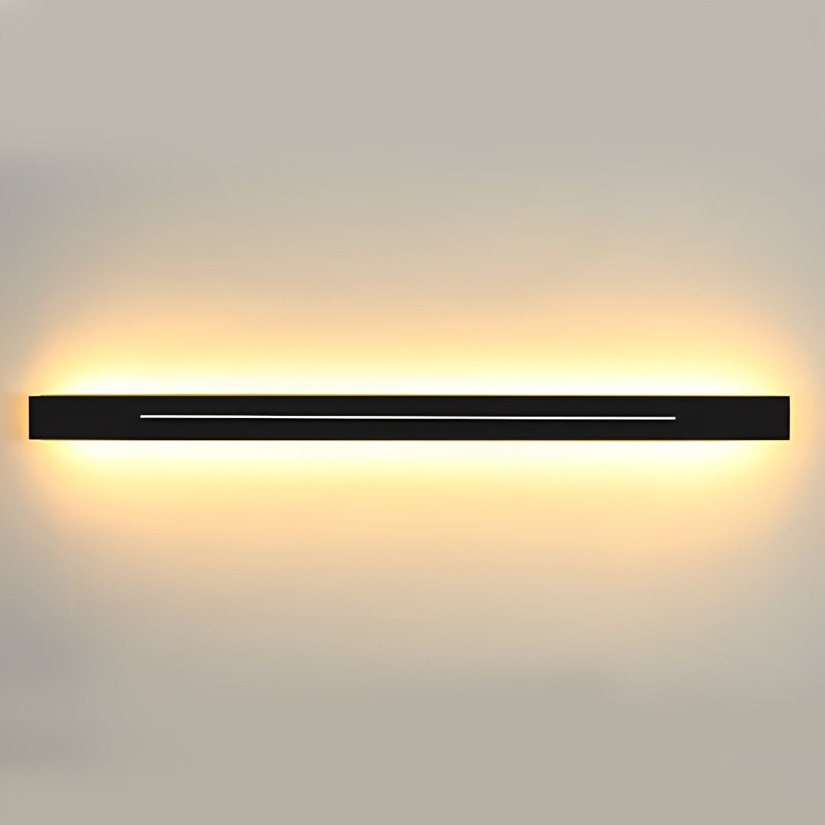 Lineární LED pásková nástěnná lampa z černého železa s akrylovým panelem pro obývací pokoj a ložnici