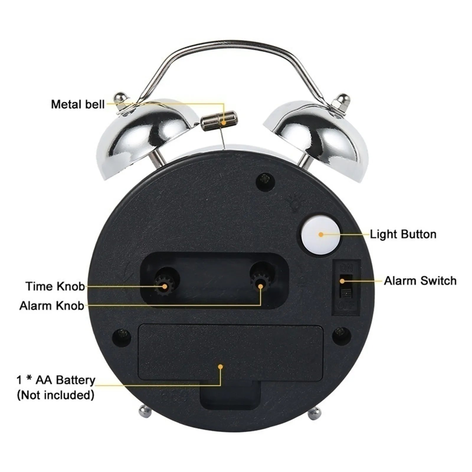 Retro Twin Bell Loud Alarm Clock for Heavy Sleepers | Ka-mostore
