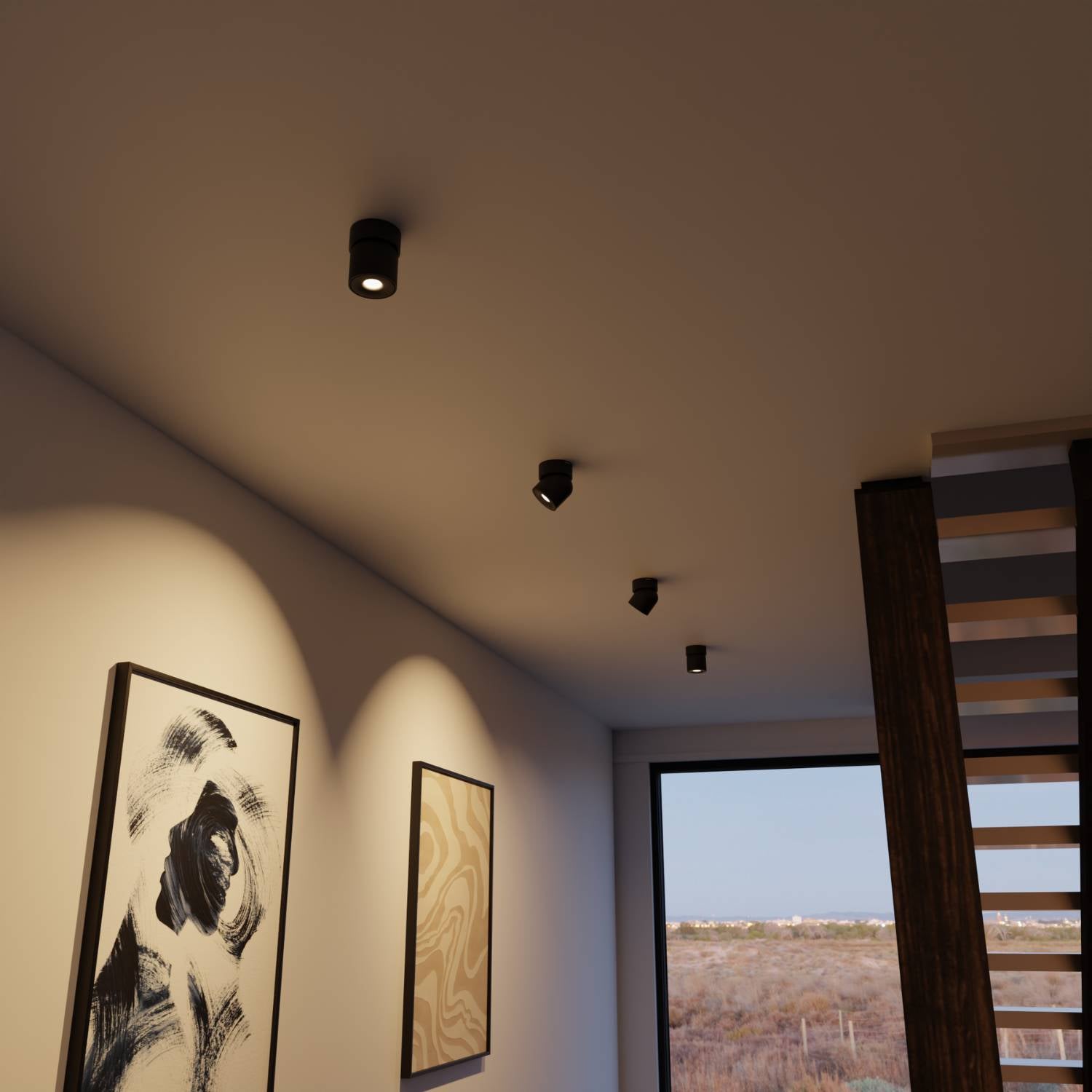 Ceiling Lamp With Flexible Head Rotation And 2700K Warm Glow