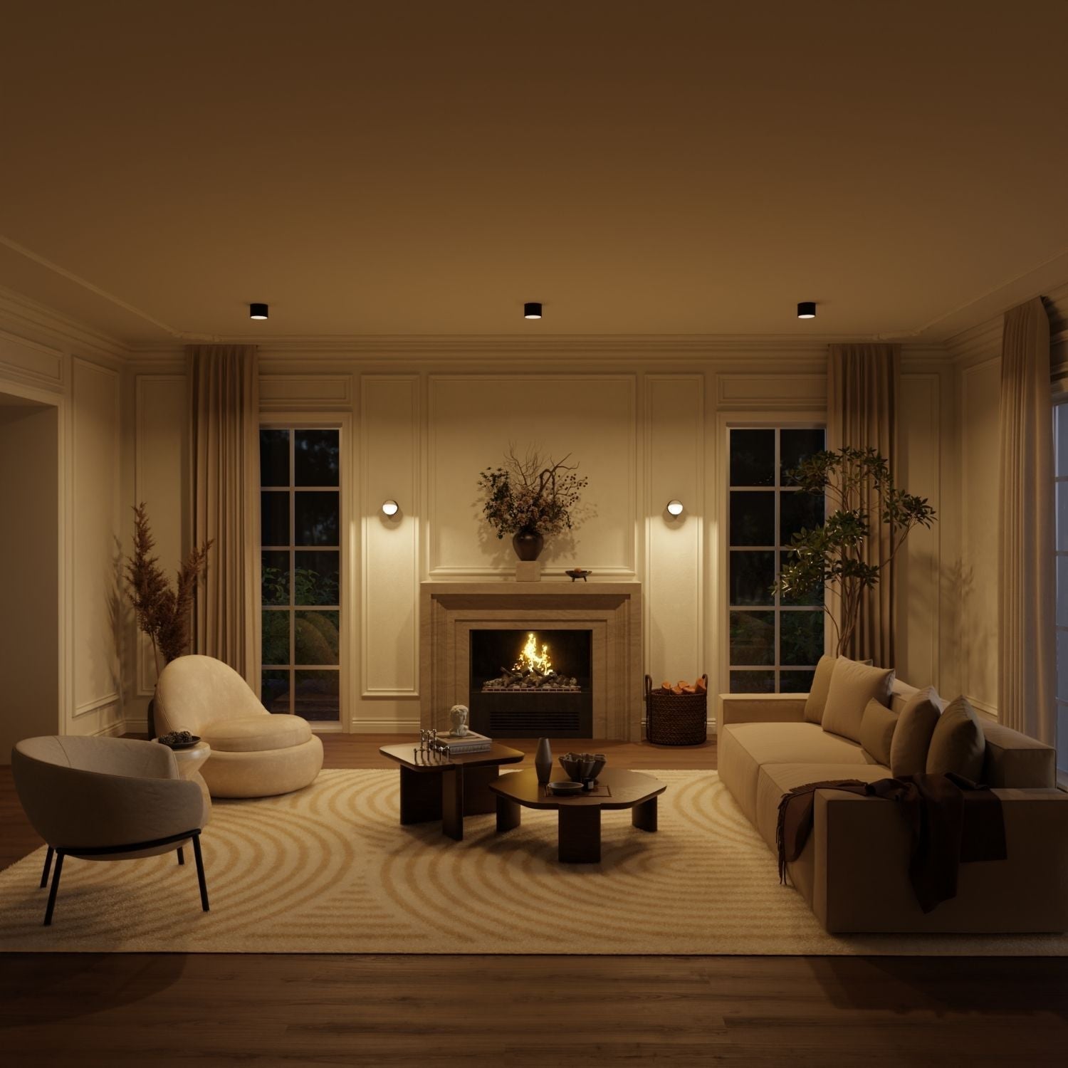 Adjustable LED Ceiling Light With Warm 2700K For Hallways, Kitchens, And Living Rooms