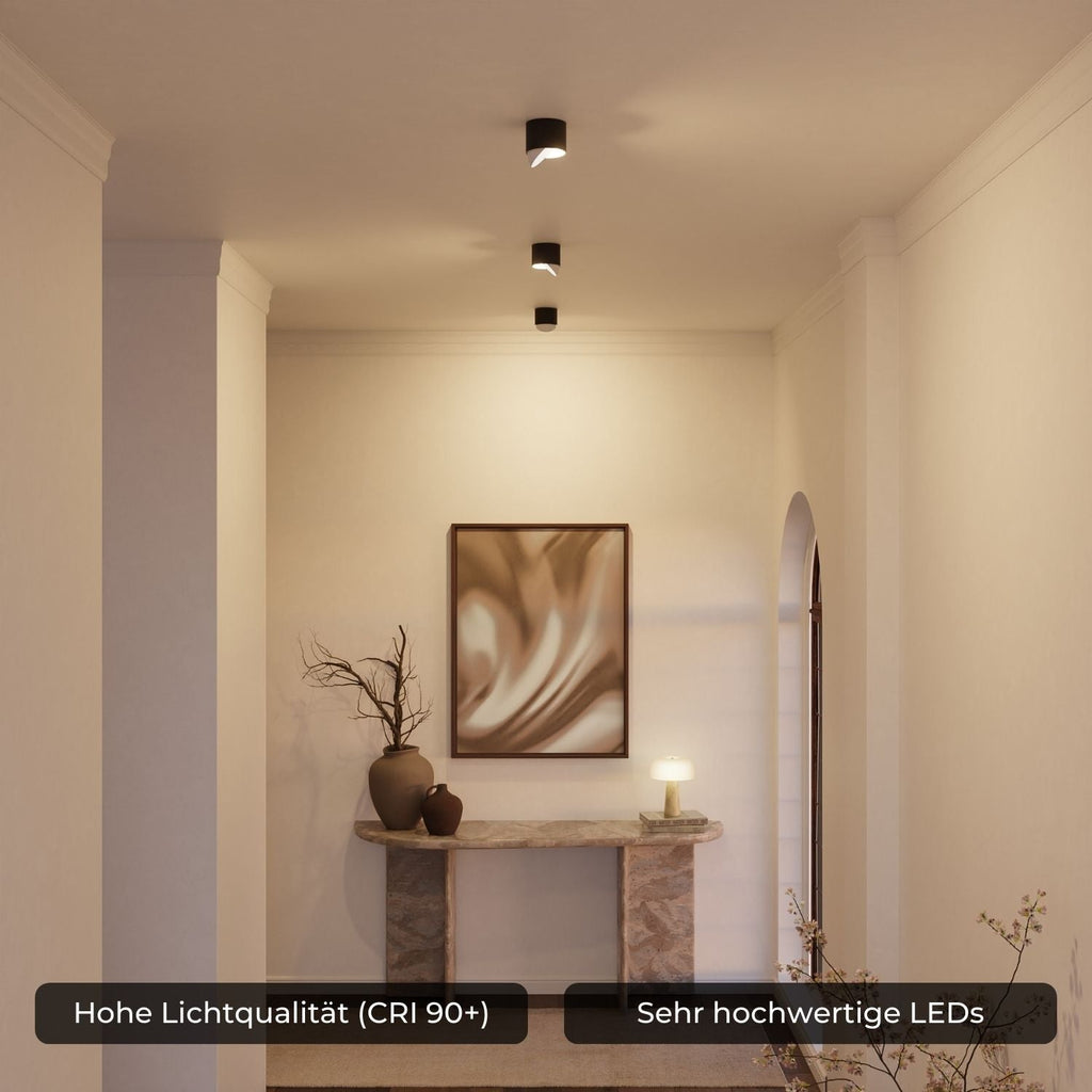Adjustable LED Ceiling Light With Warm 2700K For Hallways, Kitchens, And Living Rooms