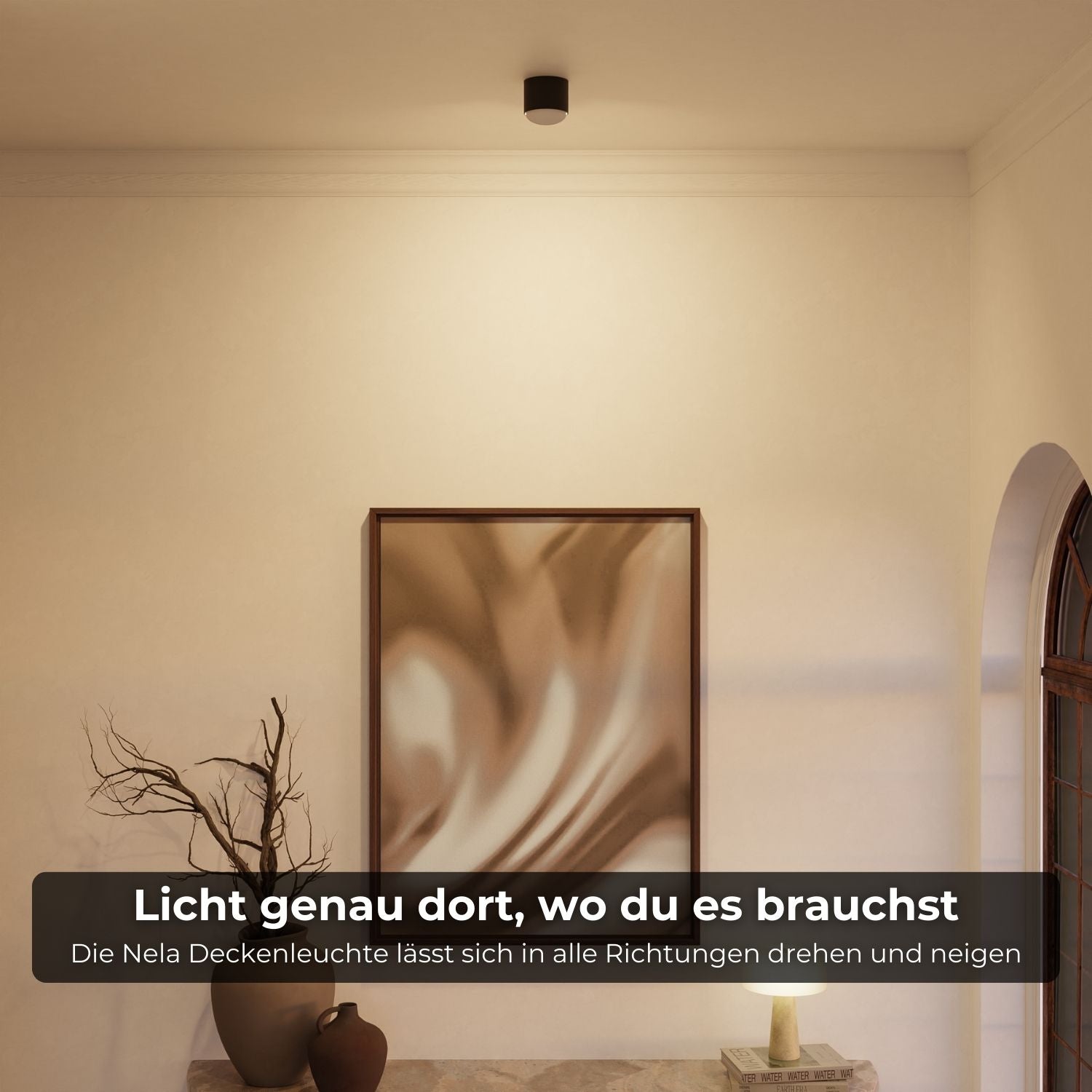 Adjustable LED Ceiling Light With Warm 2700K For Hallways, Kitchens, And Living Rooms