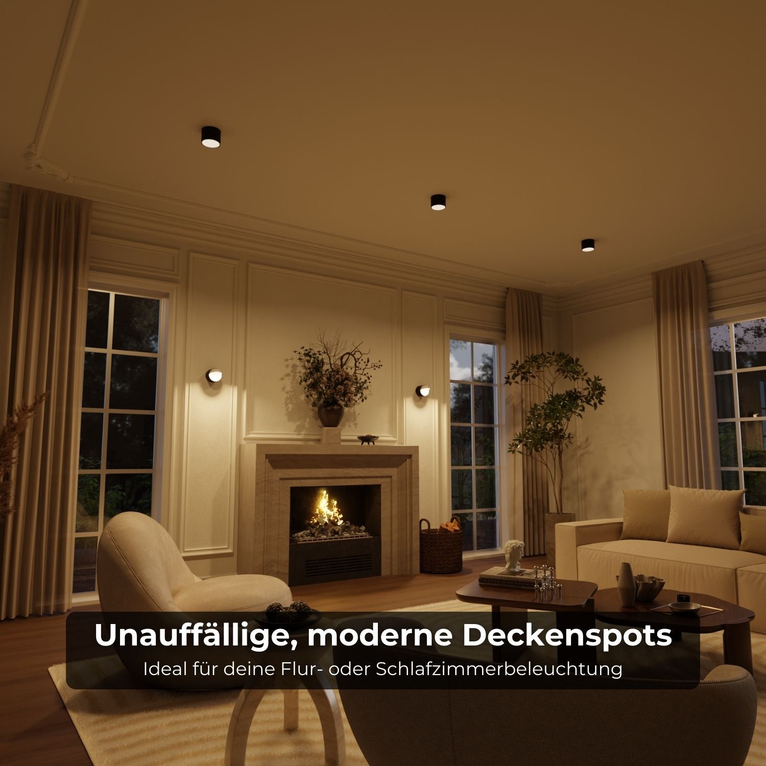 Adjustable LED Ceiling Light With Warm 2700K For Hallways, Kitchens, And Living Rooms