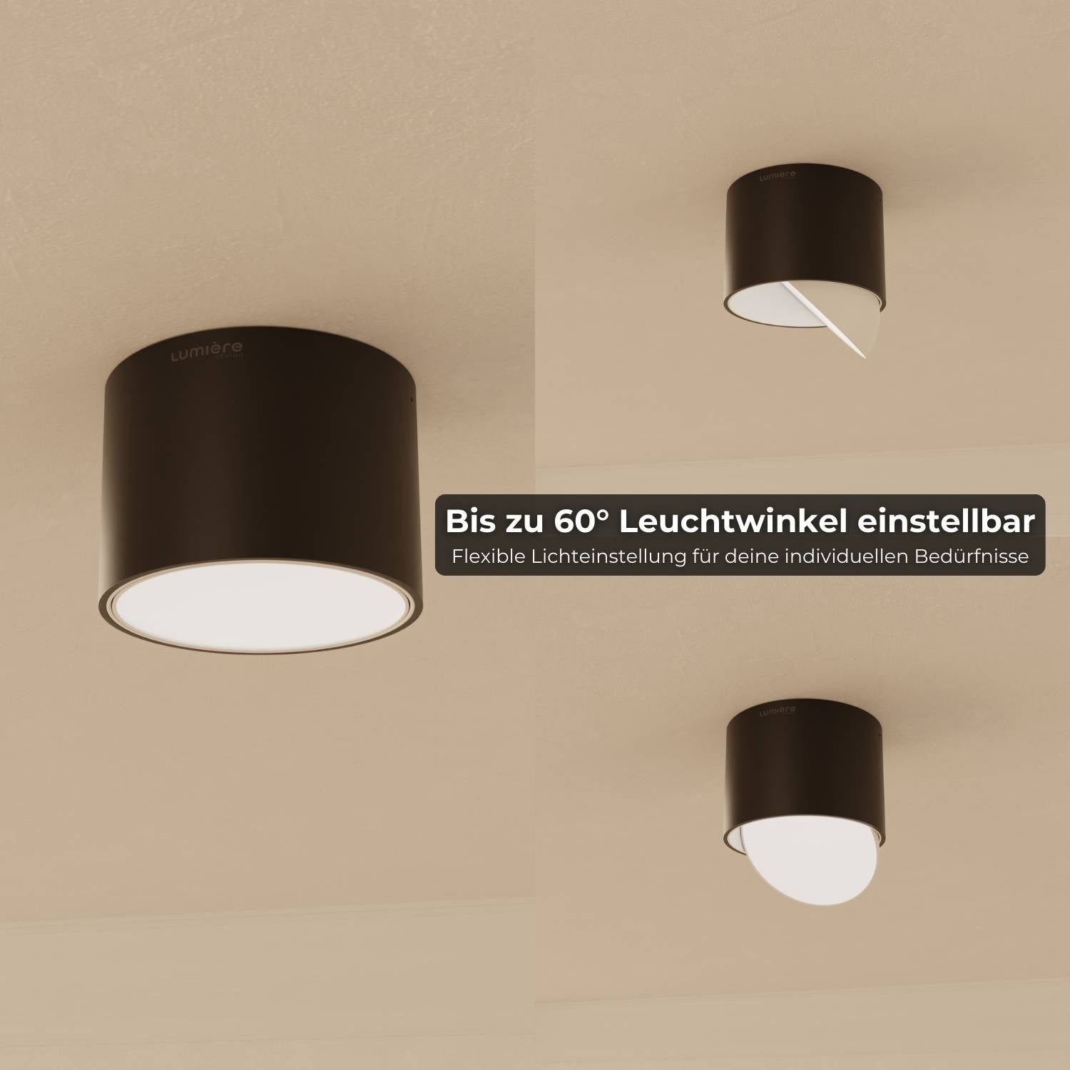 Adjustable LED Ceiling Light With Warm 2700K For Hallways, Kitchens, And Living Rooms
