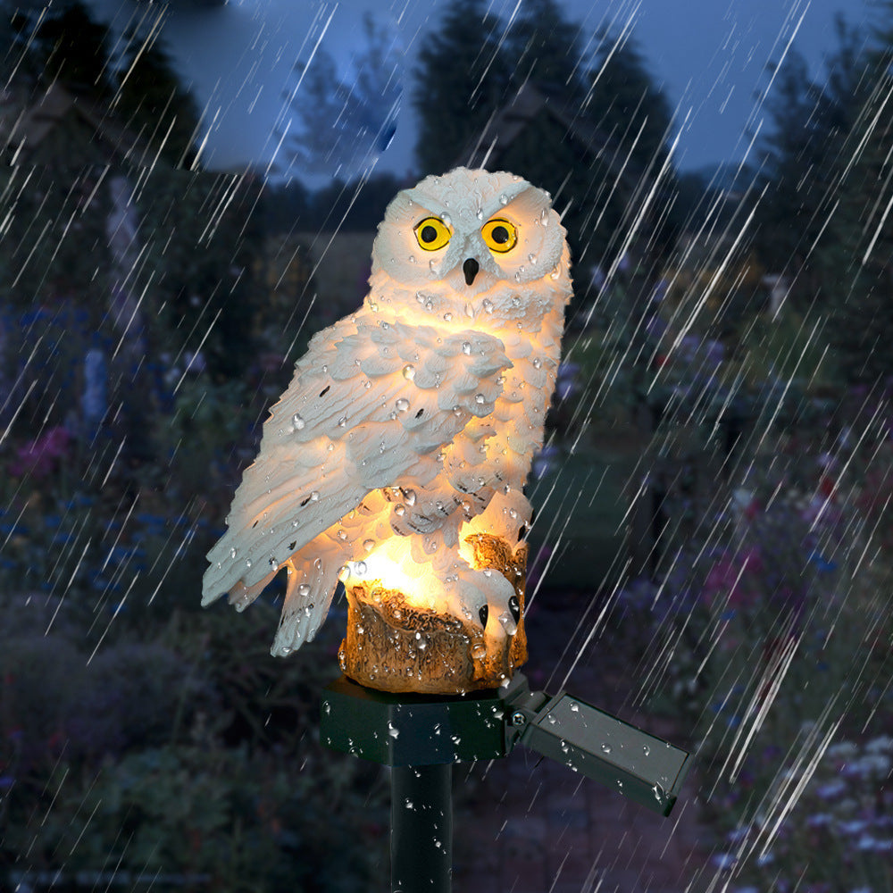 Owl Solar Garden Light With LED, IP65 Waterproof, Warm White Decoration