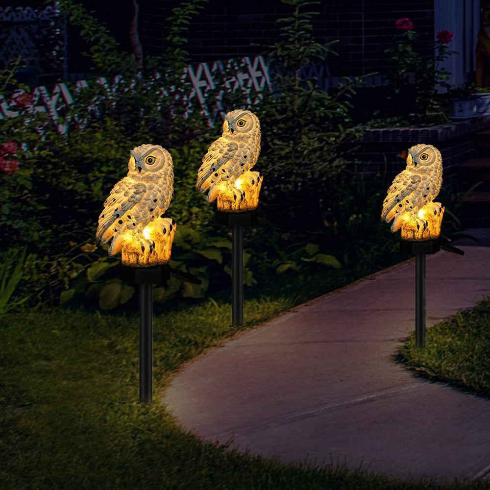Owl Solar Garden Light With LED, IP65 Waterproof, Warm White Decoration