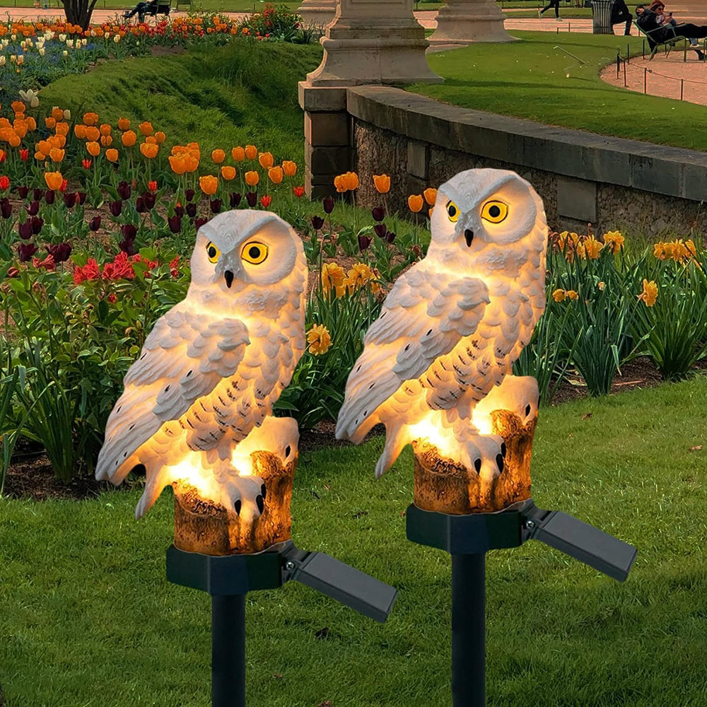 Owl Solar Garden Light With LED, IP65 Waterproof, Warm White Decoration