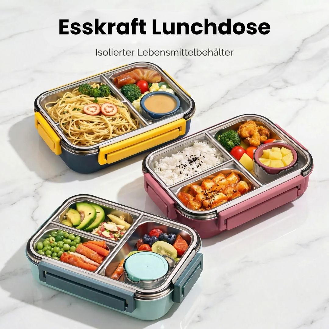 Esskraft Insulated Food Container — Multi-Compartment, Leak-Resistant Lunch Box