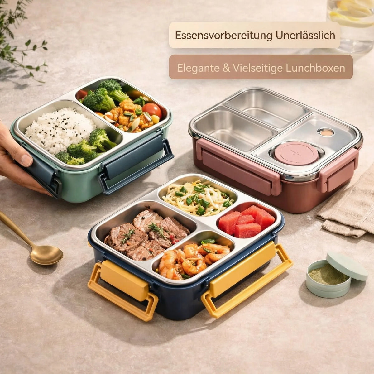 Esskraft Insulated Food Container — Multi-Compartment, Leak-Resistant Lunch Box