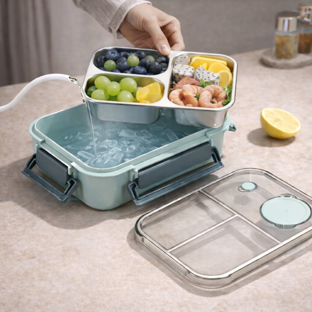 Esskraft Insulated Food Container — Multi-Compartment, Leak-Resistant Lunch Box