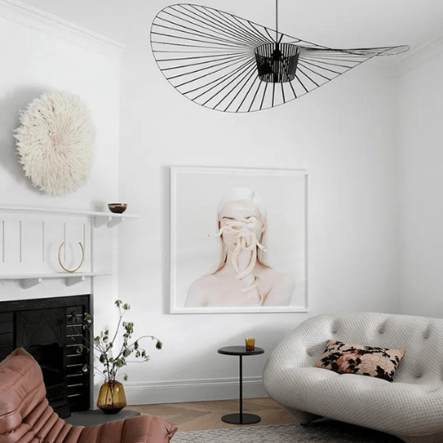 The Vexaera Chandelier That Uses Iron Fabric Elements With Art Deco Lighting Design