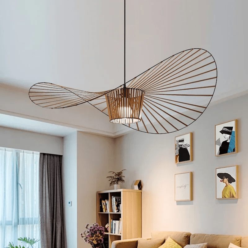 The Vexaera Chandelier That Uses Iron Fabric Elements With Art Deco Lighting Design