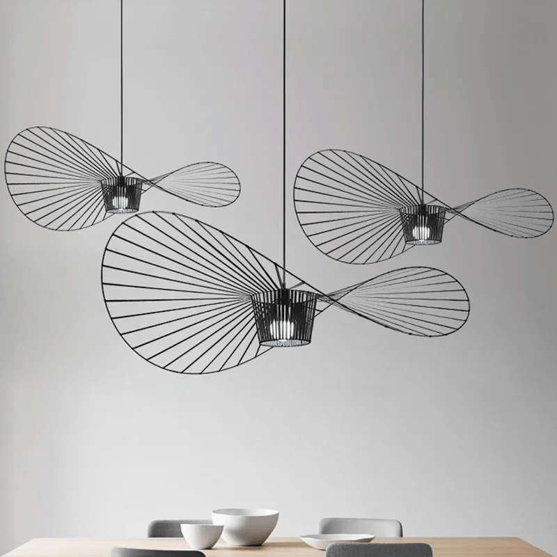 The Vexaera Chandelier That Uses Iron Fabric Elements With Art Deco Lighting Design