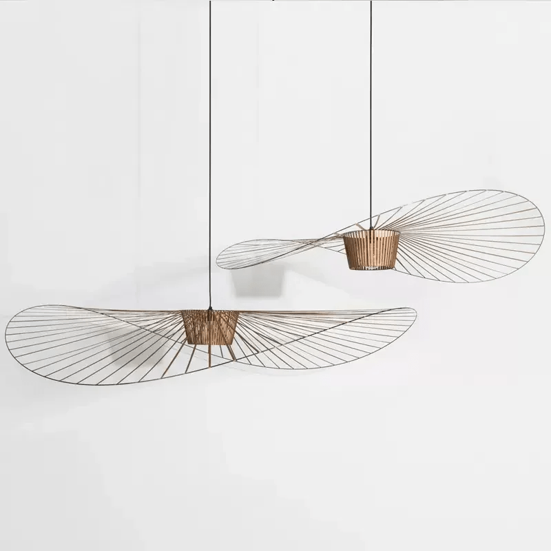 The Vexaera Chandelier That Uses Iron Fabric Elements With Art Deco Lighting Design