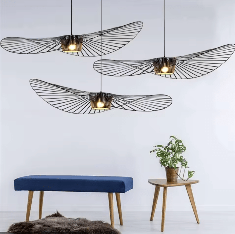 The Vexaera Chandelier That Uses Iron Fabric Elements With Art Deco Lighting Design