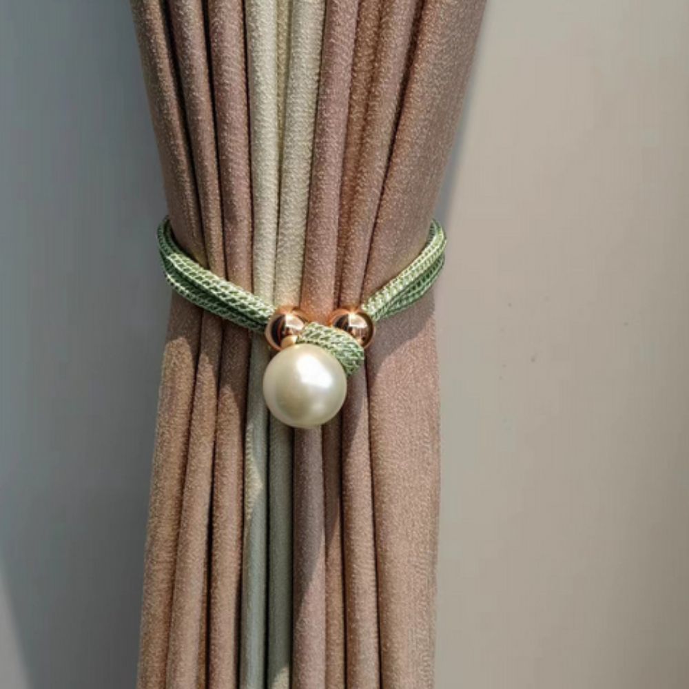Pearl Accent Curtain Tie Backs | 2 Pc Set | Ka-mostore