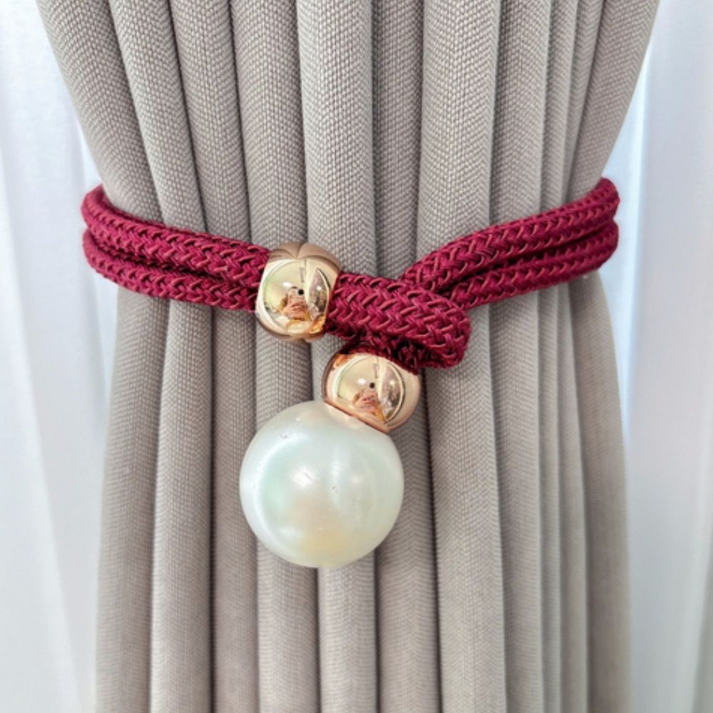 Pearl Accent Curtain Tie Backs | 2 Pc Set | Ka-mostore