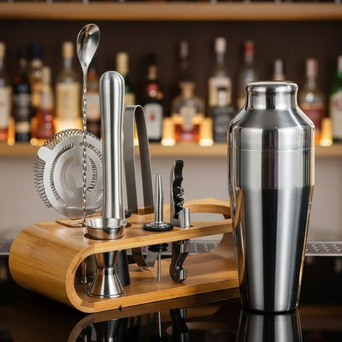 10-piece stainless steel bar tool set for home mixology | Ka-mostore