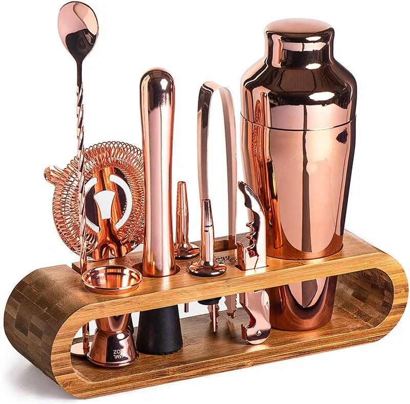 10-piece stainless steel bar tool set for home mixology | Ka-mostore