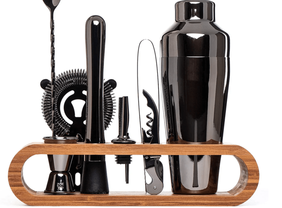 10-piece stainless steel bar tool set for home mixology | Ka-mostore