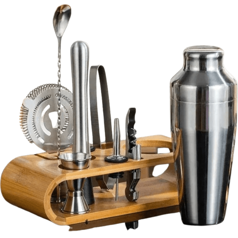 10-piece stainless steel bar tool set for home mixology | Ka-mostore