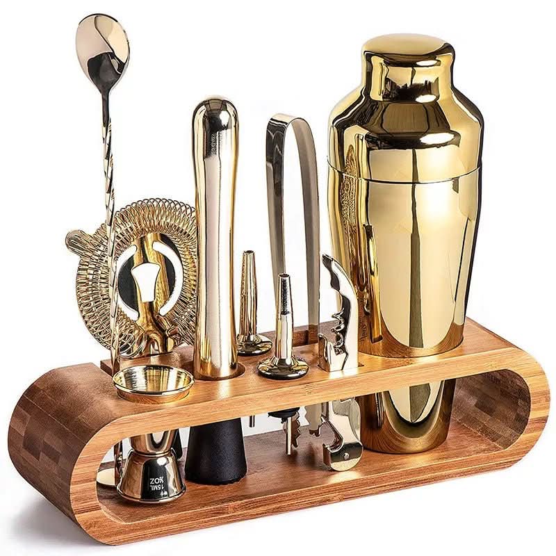 10-piece stainless steel bar tool set for home mixology | Ka-mostore