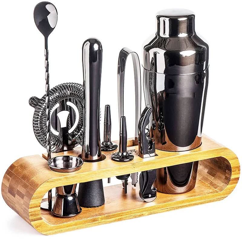 10-piece stainless steel bar tool set for home mixology | Ka-mostore