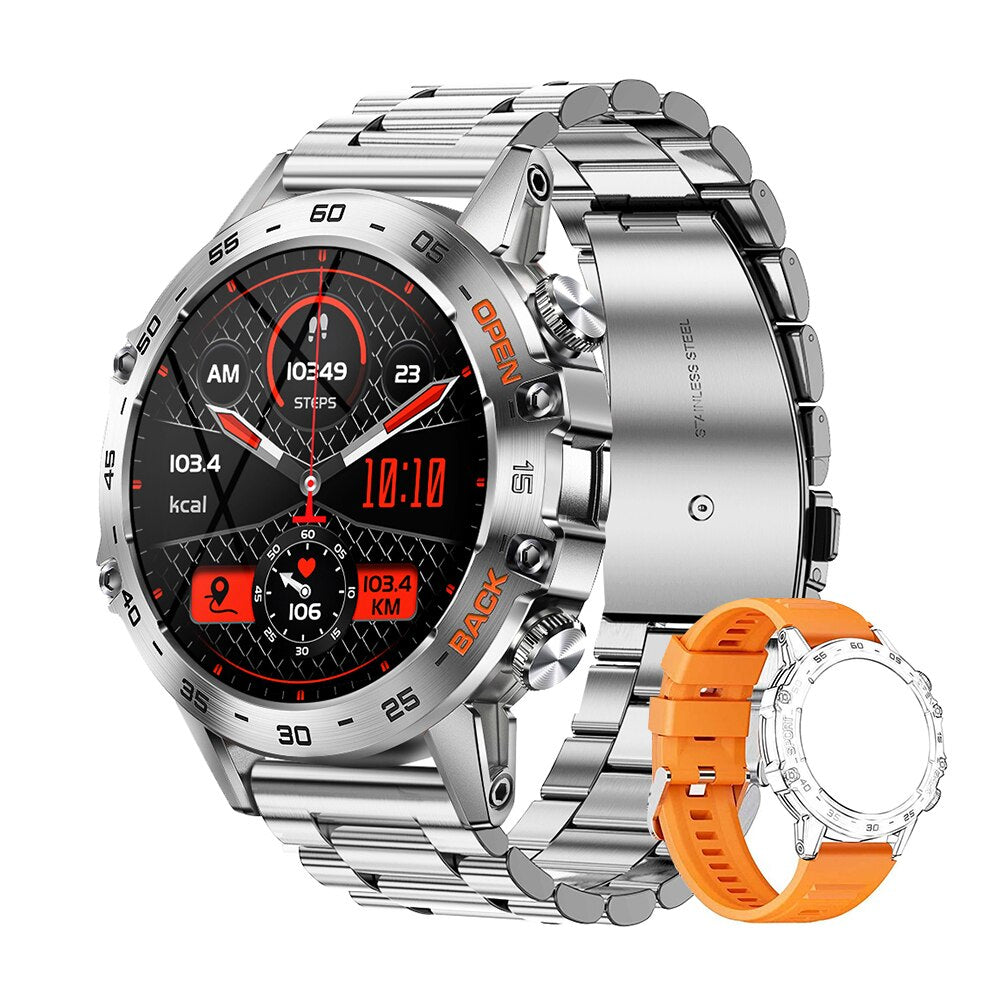 Luxus 1,39" Bluetooth okosóra férfiaknak sporthoz és fitneszhez | IP68 vízálló okosóra Xiaomi, Android, iOS készülékekhez K52 - Okosóra, sport, fitnesz, vízálló | Ka-mostore