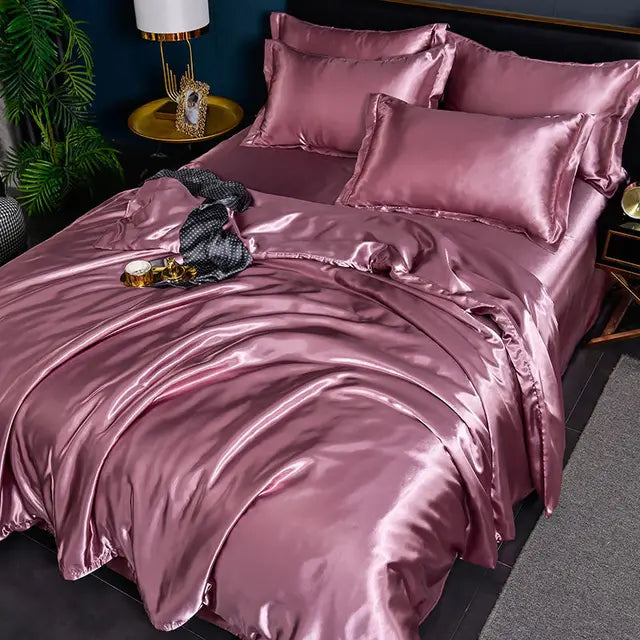 SilkSerenity - Smooth Satin Duvet Cover Set - Luxury Bedding | Ka-mostore