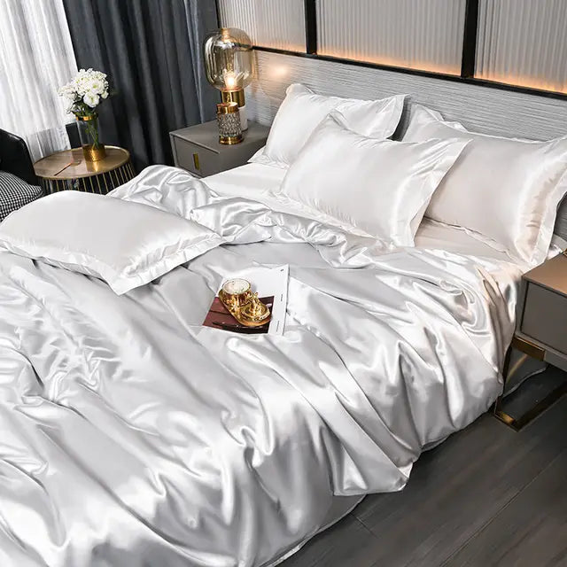 SilkSerenity - Smooth Satin Duvet Cover Set - Luxury Bedding | Ka-mostore