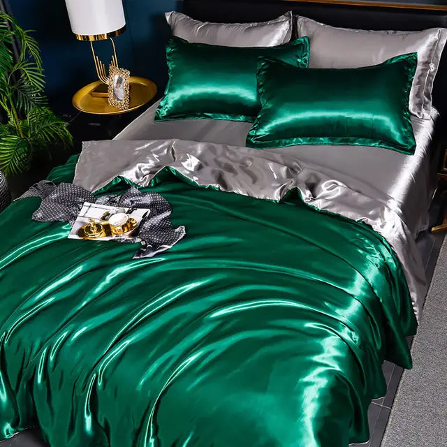 SilkSerenity - Smooth Satin Duvet Cover Set - Luxury Bedding | Ka-mostore