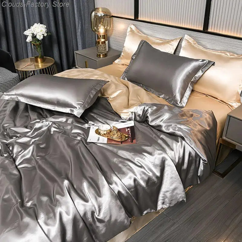 SilkSerenity - Smooth Satin Duvet Cover Set - Luxury Bedding | Ka-mostore