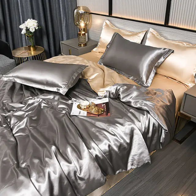 SilkSerenity - Smooth Satin Duvet Cover Set - Luxury Bedding | Ka-mostore